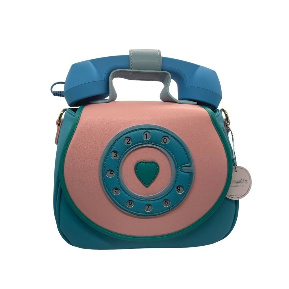 Novelty Ring Ring Phone Purse By Bewaltz - Retro Rotary Dial Design - Lisa Frank
